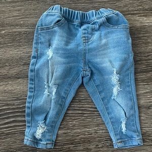Distressed jeans